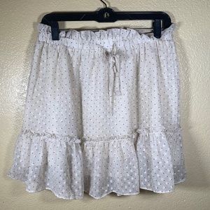 Boho cottagecore ruffled mini skirt